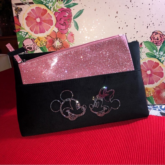 Disney Mickey Mouse Minnie Mouse two in one bling makeup bag - Picture 4 of 10